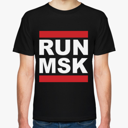 Футболка с принтом RUN MSK