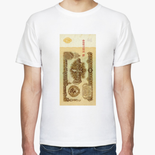 Футболка с принтом 1 рубль