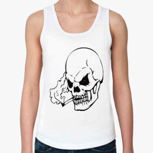 Женская майка с принтом череп
