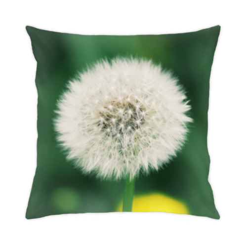 Подушка с принтом Шмель/одуванчик