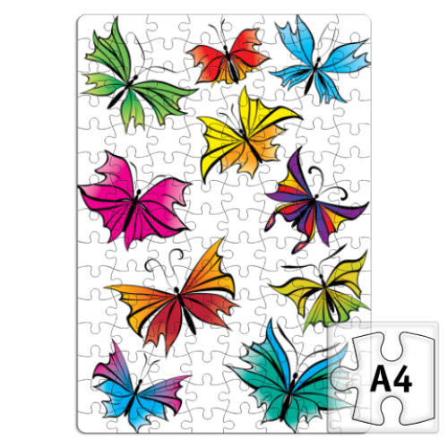 Пазл с принтом  'бабочки'