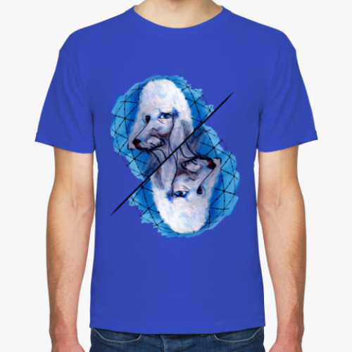 Футболка с принтом Белый пудель