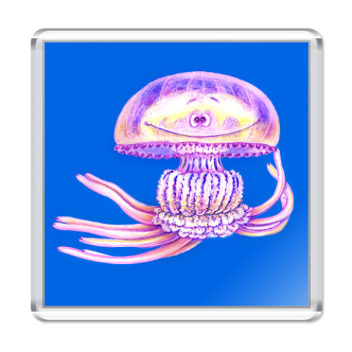 Магнит с принтом  Медузка