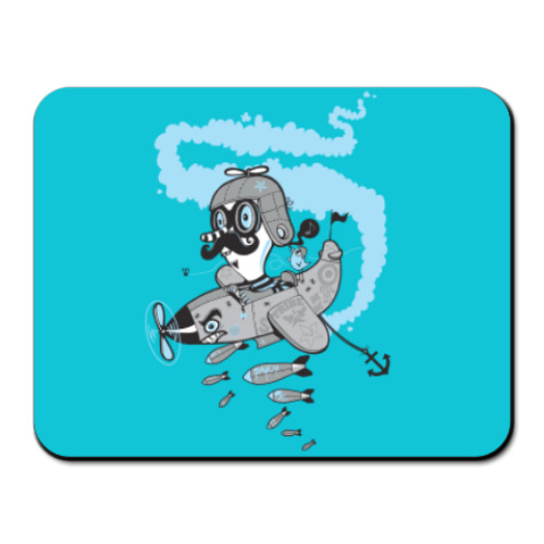 Коврик для мыши с принтом Crazy pilot