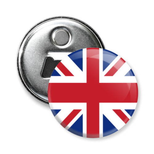 Магнит-открывашка с принтом UK