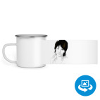 Кружка металлическая белая (круговая запечатка)