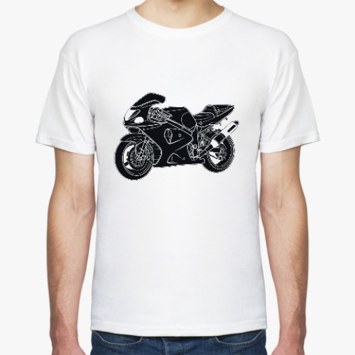 Футболка с принтом Мотоцикл