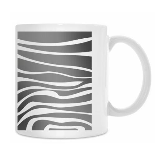 Кружка с принтом зебра
