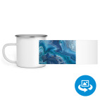 Кружка металлическая белая (круговая запечатка)