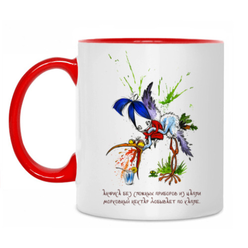 Кружка с принтом Анфиса и цапля
