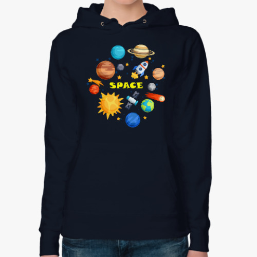 Женская толстовка худи Space (Космос)