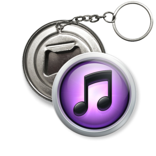 Брелок-открывашка с принтом музыка