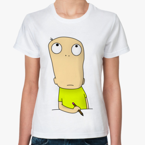 Классическая футболка с принтом Мыслитель