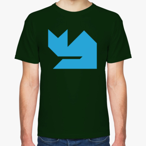 Футболка с принтом Кошка танграм