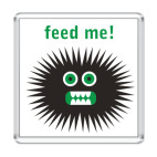 Магнит 6.5 x 6.5 см Feed me!
