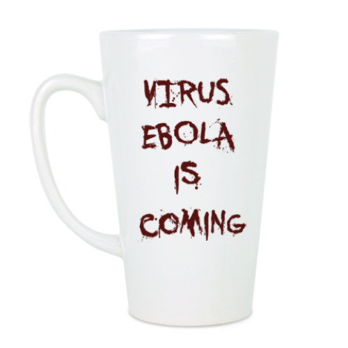Чашка Латте с принтом Virus Ebola is Coming