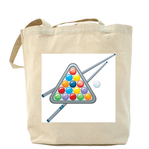 Сумка шоппер с принтом Бильярд