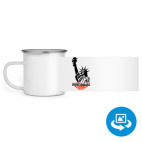 Кружка металлическая белая (круговая запечатка)