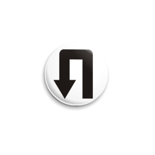 Значок 25мм с принтом Внимание!