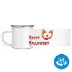 Кружка металлическая белая (круговая запечатка)