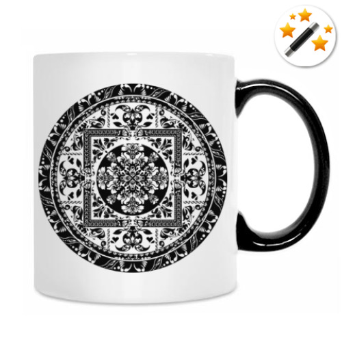 Кружка-хамелеон с принтом Красивый орнаментальный дизайн