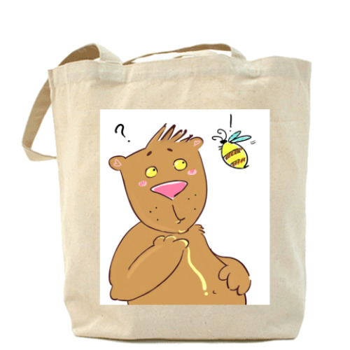 Сумка шоппер с принтом Я не брал твой мёд