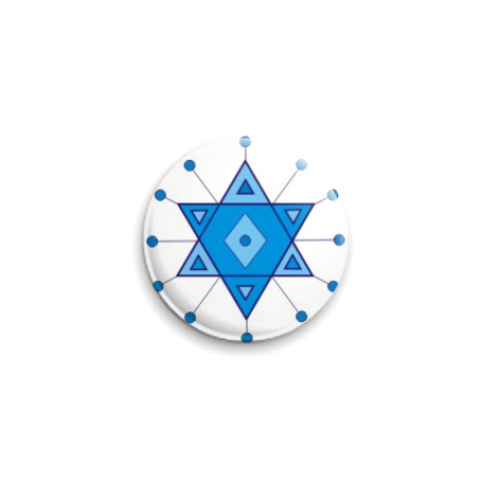 Значок 25мм Снежинка