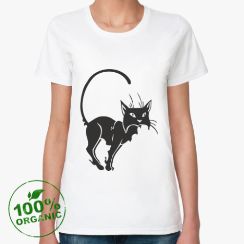 Женская футболка из органик-хлопка Cats in Black