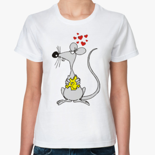 Классическая футболка Мышка с сыром