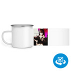 Кружка металлическая белая (круговая запечатка)