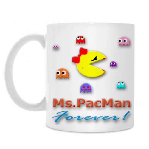 Кружка с принтом Ms.PacMan Forever!