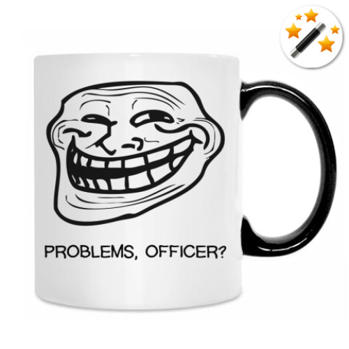 Кружка-хамелеон с принтом Trollface