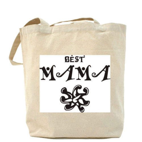 Сумка шоппер с принтом best mama
