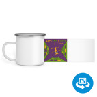 Кружка металлическая белая (круговая запечатка)