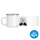 Кружка металлическая белая (круговая запечатка)