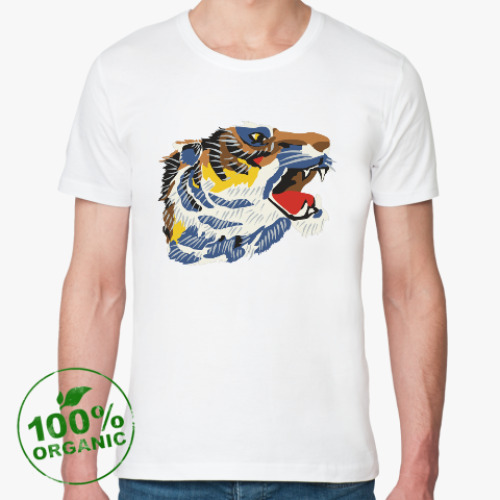 Футболка из органик-хлопка с принтом Тигр