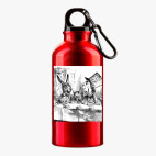 Металлическая бутылка 400 мл UV-DTF