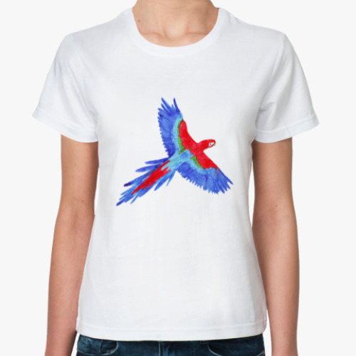 Классическая футболка попугай ара