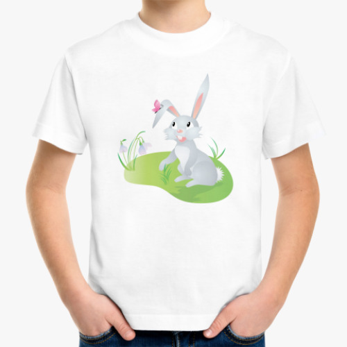 Детская футболка с принтом 'Зайка'