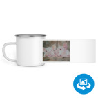 Кружка металлическая белая (круговая запечатка)