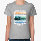 Классическая женская футболка Серфинг с кайтом