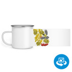 Кружка металлическая белая (круговая запечатка)