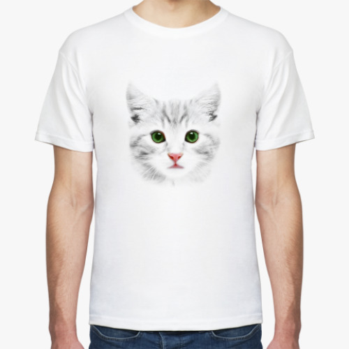 Футболка с принтом  Grey Cat