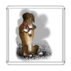 Магнит 6.5 x 6.5 см Такса