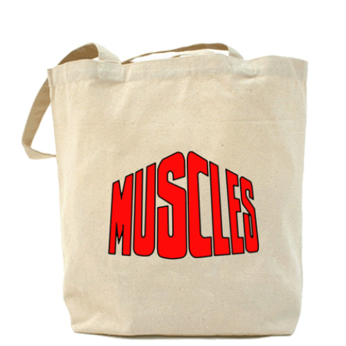 Сумка шоппер с принтом MUSCLES