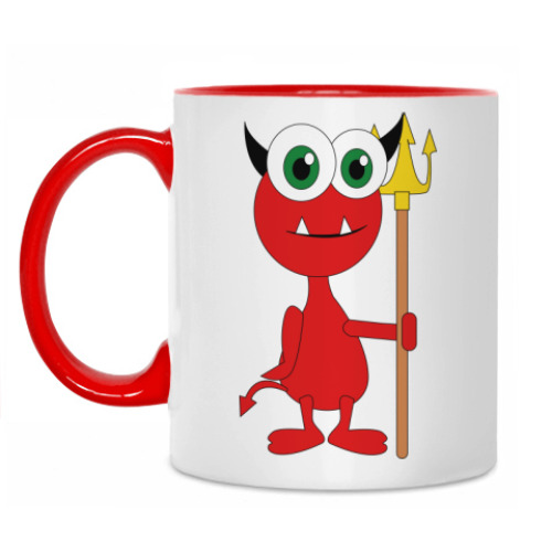 Кружка с принтом Чертик