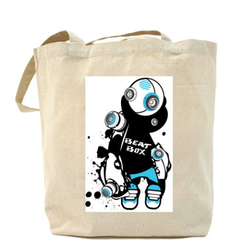 Сумка шоппер с принтом чувак