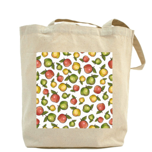 Сумка шоппер с принтом apples