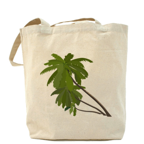 Сумка шоппер с принтом пальмы