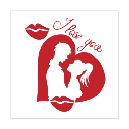 Виниловые наклейки с принтом Комсомольский поцелуй